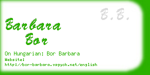 barbara bor business card